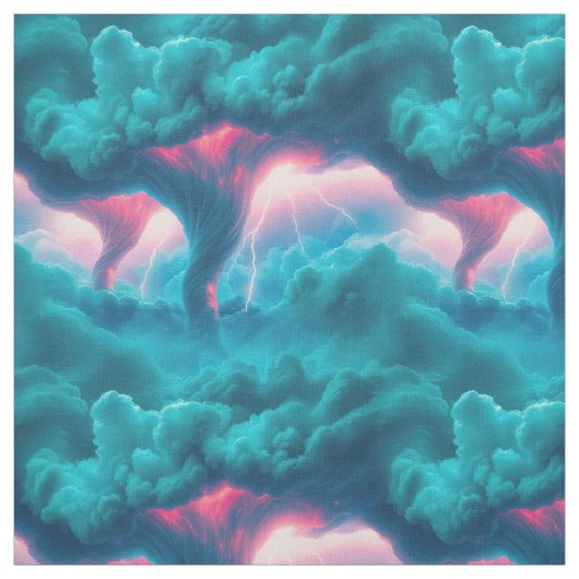 Tornadoes Storm Clouds Blitz Stoff (Muster)