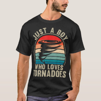 Tornados Chasers Vintage Just A Boy Who Loves Torn T-Shirt