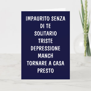 TORNARE A CASA PRESTO (KOMME ZUHAUSE BALD) KARTE