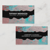 Torneffekt | Old Grunge Paint Texture Visitenkarte (Vorne/Hinten)