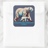 Torngat Mountains National Park Canada Quadratischer Aufkleber (Tasche)