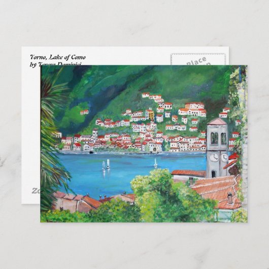 Torno, Comer Postkartensee Postkarte (Vorne/Hinten)