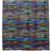 Tornstreifen mit digitalen Farbtexturen Duschvorhang (Vorderseite)