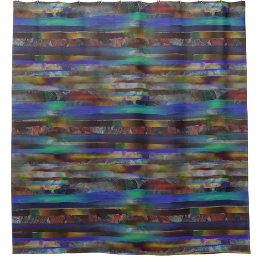 Tornstreifen mit digitalen Farbtexturen Duschvorhang (Vorderseite)