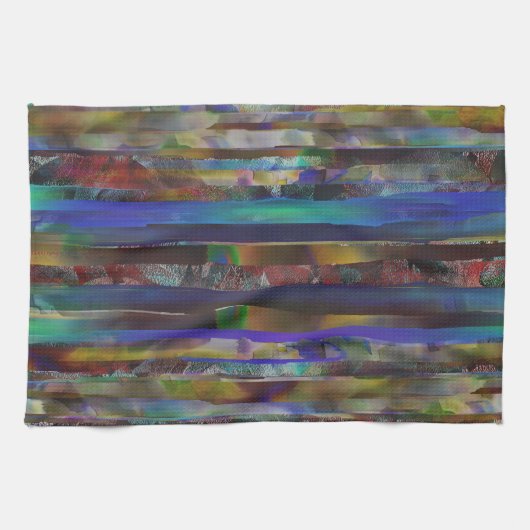 Tornstreifen mit digitalen Farbtexturen Geschirrtuch (Horizontal)