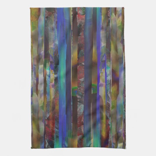 Tornstreifen mit digitalen Farbtexturen Geschirrtuch (Vertikal)