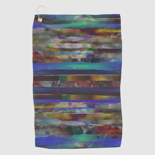 Tornstreifen mit digitalen Farbtexturen Golfhandtuch (Vorderseite)