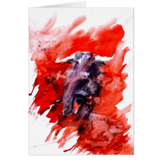 Toro Spanischer Kampf Bull Watercolor (Vorne)