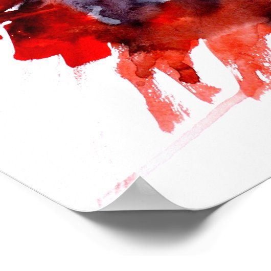 Toro Spanischer Kampf Bull Watercolor Poster (Ecke)