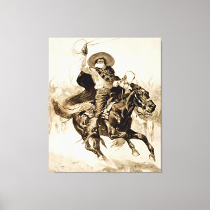 "Toro Toro" A Vaquero Roping a Steer Leinwanddruck