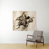 "Toro Toro" A Vaquero Roping a Steer Wandteppich (Beispiel (Horizontal))