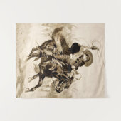 "Toro Toro" A Vaquero Roping a Steer Wandteppich (Vorderseite (Horizontal))