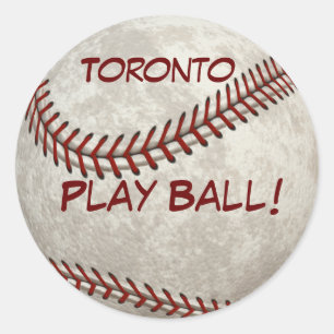 Toronto Baseball "Play Ball"! Amerikanische Vergan Runder Aufkleber
