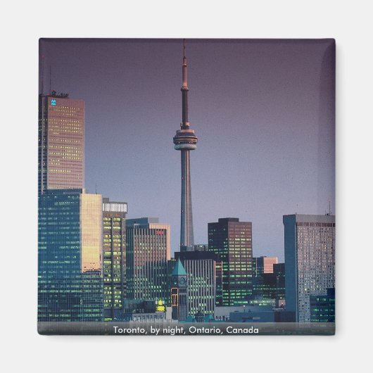 Toronto, bei Nacht, Ontario, Kanada Magnet (Vorne)