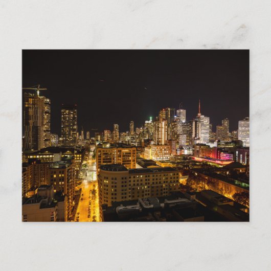 Toronto bei Nacht Postkarte (Vorderseite)