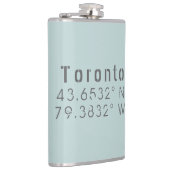 Toronto Breitengrad Längengrad Flachmann (Rechts)