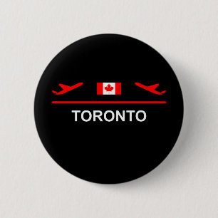 Toronto Canada Airport Flugzeug Dark Color Button