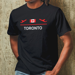 Toronto Canada Airport Flugzeug Dark Color T-Shirt