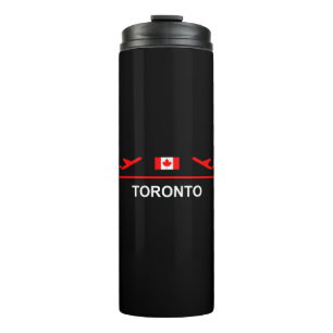 Toronto Canada Airport Flugzeug Dark Color Thermosbecher