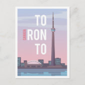 Toronto Canada Art Vintage Travel Illustration Postkarte (Vorderseite)