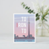 Toronto Canada Art Vintage Travel Illustration Postkarte (Stehend Vorderseite)