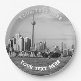 Toronto Canada Black and White Vintag Custom Pappteller