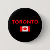 Toronto Canada Canadian Flag Dark Color Button (Vorderseite)