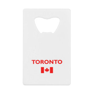 Toronto Canada Canadian Flag Dark Color Geldbeutel Flaschenöffner