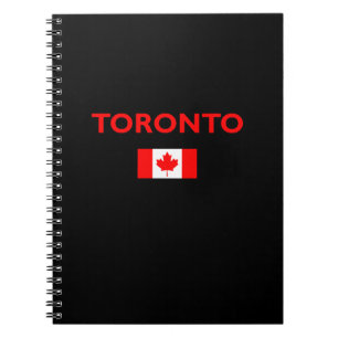 Toronto Canada Canadian Flag Dark Color Notizblock
