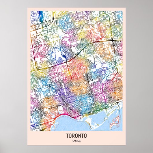 Toronto Canada City Map Poster (Vorne)