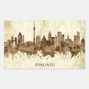 Toronto Canada Cityscape Rechteckiger Aufkleber