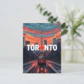 Toronto Canada CN Tower Streetcar Postkarte (Stehend Vorderseite)