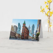 Toronto Canada Gooderham Gebäude Watercolor Karte (Gelbe Blume)