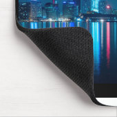 Toronto Canada Nightime Skyline über Wasser farbig Mousepad (Ecke)