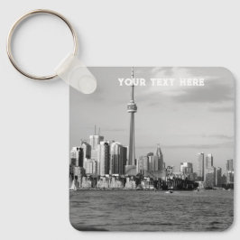 Toronto Canada Ontario Schwarz-weiß Vintag Keycha Schlüsselanhänger