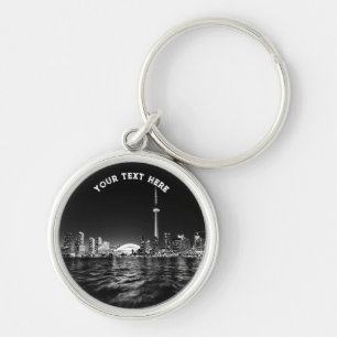 Toronto Canada Ontario Schwarz-weiß Vintag Keychai Schlüsselanhänger