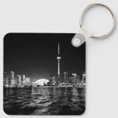 Toronto Canada Ontario Schwarz-weiß Vintag Schlüsselanhänger (Rückseite)