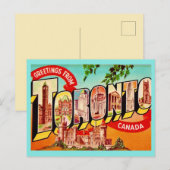 Toronto Canada Retro Postcard Postkarte (Vorne/Hinten)
