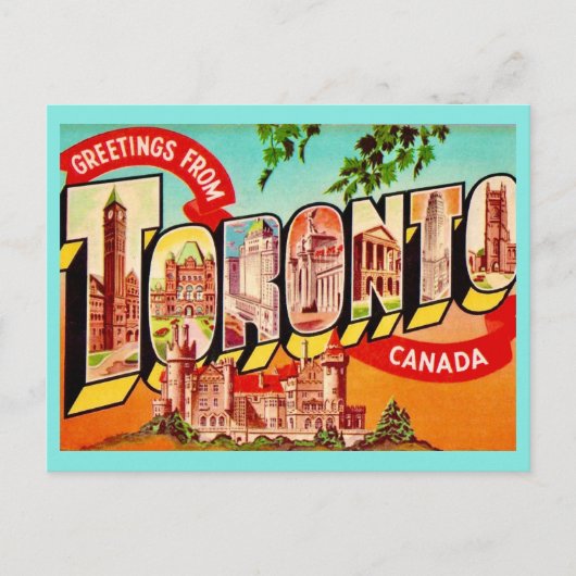 Toronto Canada Retro Postcard Postkarte (Vorderseite)