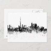 Toronto Canada Skyline Black White Postkarte (Vorne/Hinten)