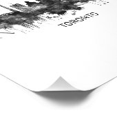 Toronto Canada Skyline BW Fotodruck (Ecke)