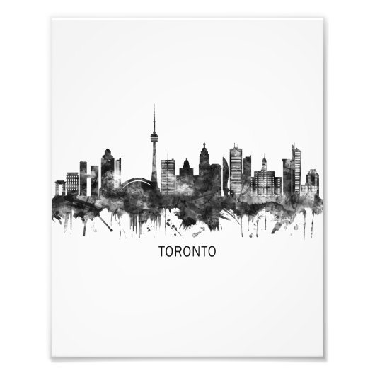Toronto Canada Skyline BW Fotodruck (Vorne)