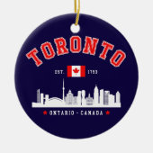 Toronto Canada Skyline City Keramik Ornament (Vorne)