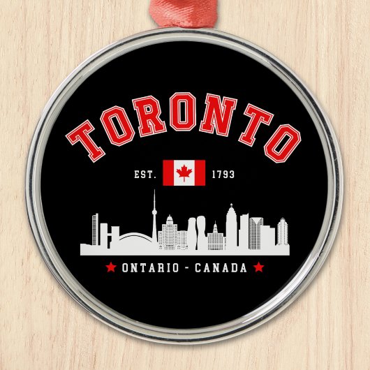 Toronto Canada Skyline City Ornament Aus Metall