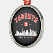 Toronto Canada Skyline City Ornament Aus Metall (Links)