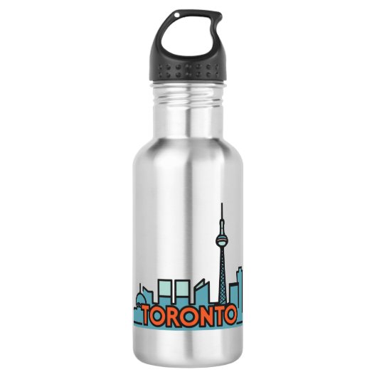 Toronto Canada Skyline Edelstahlflasche (Vorderseite)