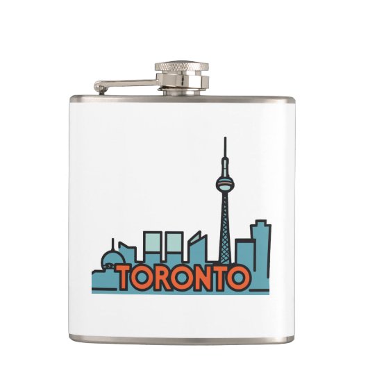 Toronto Canada Skyline Flachmann (Vorderseite)