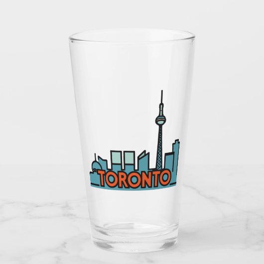 Toronto Canada Skyline Glas (Vorderseite)