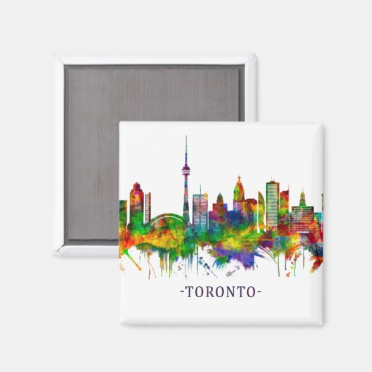 Toronto Canada Skyline Magnet (Vorderseite/Rückseite)