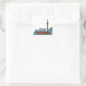 Toronto Canada Skyline Quadratischer Aufkleber (Tasche)
